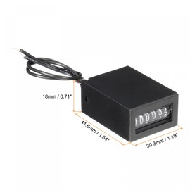 uxcell Electromagnetic Counter 6 Digits 0-999999 Counting Range Electronic Pulse Counter Digital Totalizer DC 7-24V