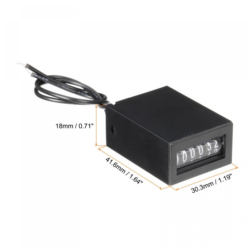 uxcell Electromagnetic Counter 6 Digits 0-999999 Counting Range Electronic Pulse