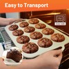 2Pack Silicone Muffin Pan for Baking with Metal Reinforced Frame,