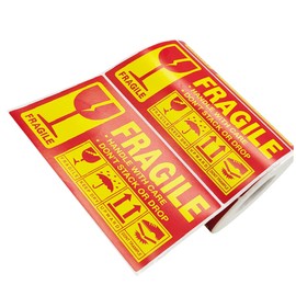 Operitacx 1 Roll Fragile Warning Stickers Fragile Glass Shipping Accessories Fragile Sticker Portafilter Care Fragile Stickers Copper Plate Stickers