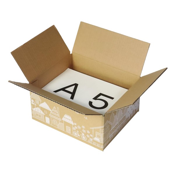 Earth Cardboard ID0360 Cardboard Box, 60 Sizes, Set of 160, Total of 3 Sides, 20.1 inches (51 cm), Design Cardboard Box
