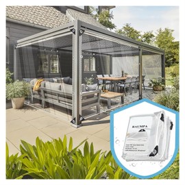 RAUMPA Clear Tarp Heavy Duty Waterproof 10x12, Tarps with Grommets for Patio Greenhouse PVC Vinyl Plastic Transparent Tarpaulin Chicken Porch Pergola Balcony