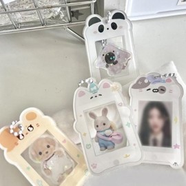 애니멀 포토 가방꾸미기 포카 키링 고리 키홀더 열쇠고리 (WFJKJIT) Animal Photo Bag Decoration Poka Keyring Key Holder Keychain (WFJKJIT)