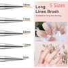 MAGIC ARMOR 5pcs Nail Art Liner Brushes - Double Ended