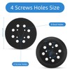 5 Inch 8 Hole Backing Pad,2 Pcs Black Orbital Sander