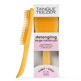 Tangle Teezer Tangle Teezer Large Naturally Curly Ultimate Detangler Hairbrush for 3C-4C Curly Coily Hair - Two-Tiered Teeth Define Curls & Reduce Frizz - Daffodil Yellow
