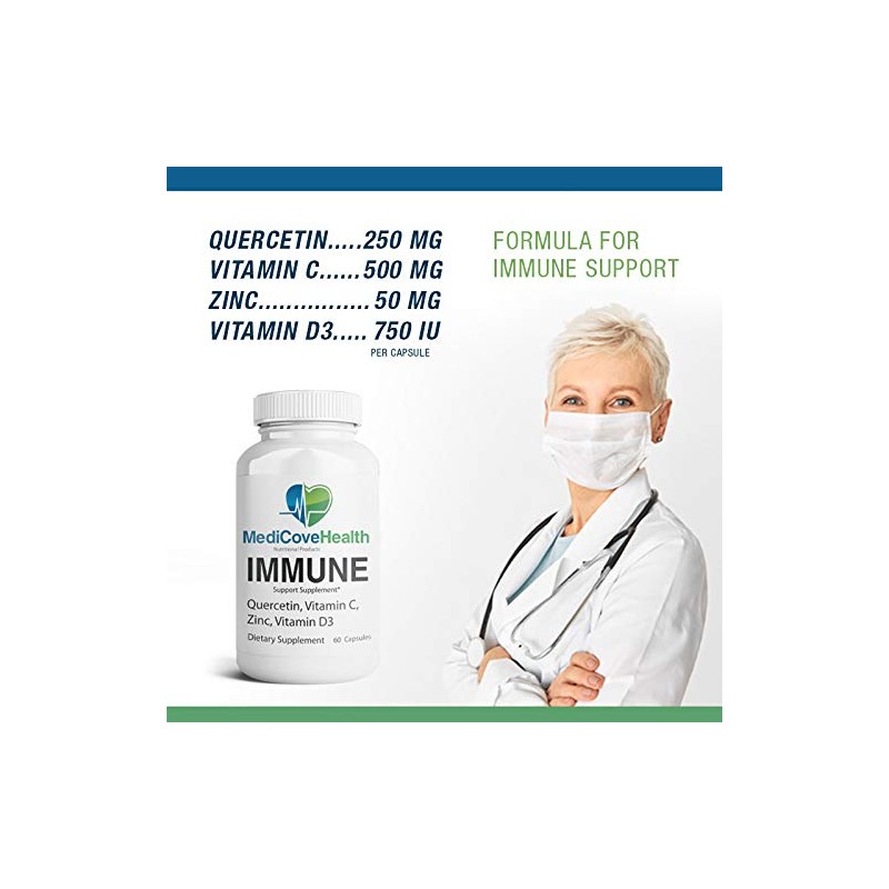 Ivory Caps Immune Support: Quercetin, Vitamin C, Zinc, Vitamin D3