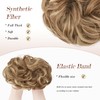 FESHFEN Messy Bun Hair Pieces - Large Wavy Curly Elastic