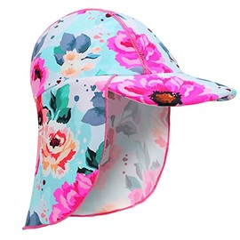 XFGIRLS Girls/Toddler Girls Swimwear Sun Hat UPF 50+ Sun Protection Cap