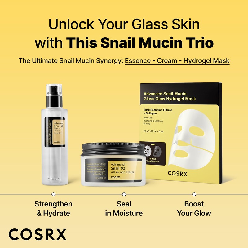 COSRX Snail Mucin 92% Face Moisturizer, 3.52 Oz, Lightweight Moisturing