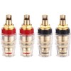 Facmogu 4PCS Black & Red Heavy Duty 5-Way Binding Post