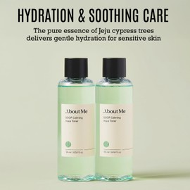 SOOP Calming Aqua Toner, K-Beauty Hydrating Facial Toner with 90.6% Jeju Cypress Water, Vegan Certified Gentle pH-Balanced Moisturizing Toner for Sensitive Skin (195ml/6.6 fl.oz)