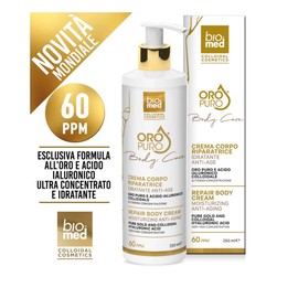 Body Cream + Renaissance with the Elegance of Gold, Repairing Body Cream with Colloidal Gold and Hyaluronic Acid, 60 ppm - 250 ml