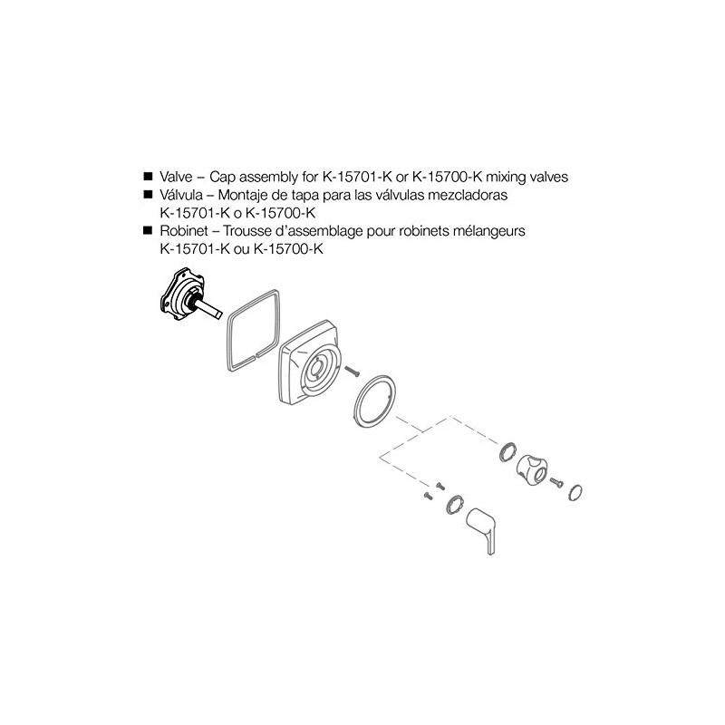 KOHLER GENUINE PART GP77886 Mixer Cap For Older Style Coralais