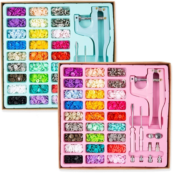 270 Sets T5 Snaps Plastic Buttons with Snaps Pliers Set