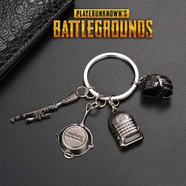 Stainless Steel Keychain with PUBG Interesting Model for Children and Adults, Have Fun