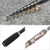 Portable Carbon Baitcasting Telescopic Fishing Rod Pole Reel Tackle Accessory1.8m