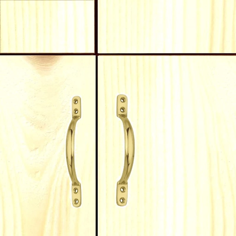 TERF® Traditional Victorian Polished Brass Pull Handle 125mm (5 inch)