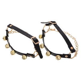 ORFOFE 2pcs Family Christmas Decorative Shoes Boots Bells Large Jingle Bells for Indoor/Outdoor Parties