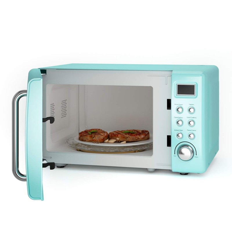 Nightcore Countert Retro Microwave Oven, Large 0.7Cu.ft, 700-Watt, Cold Rolled