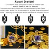 HDCRYSTALGIFTS Handmade Hanukkah Dreidel Figurine Ornament with Blue Crushed Diamonds