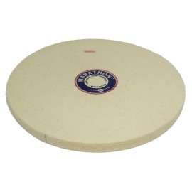Marathon 8" x 1/2" x Pin Hole Felt Wheel, HARD Density, 100% Wool, Polishing