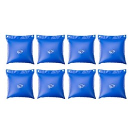 Kellegour 8 pcs Pool Water Bags,Pool Wall Bags,Thick PVC Pool Water Bags,Winter Pool Cover Water Bag,Antifreezing Winter Pool Tarp Weights,Square Pool Cover Weights Swimming Pool Cover Hanging Bags