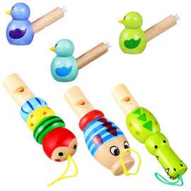 Totority Cartoon Whistle Toys Set 6pcs Animal Shapes for Boys and Girls Baby Toys Improve Sound Discrimination Fun Random Style