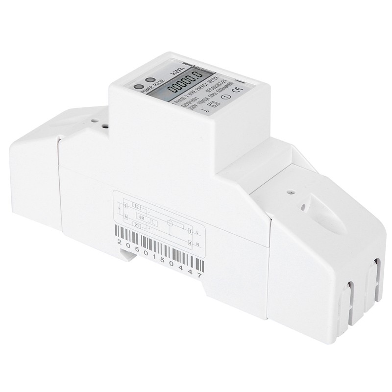 DDS1891 Single Phase Din Rail Energy Meter 2P Backlight Electric