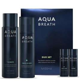 Missha For Men Aqua Breath 2-piece Set Skin Plus Lotion / 미샤 포맨 아쿠아브레스 2종 세트스킨플러스로션
