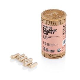 Wellnest.Store Turkey Tail Organic Mushroom (Trametes Extract) 60 Veggie Caps - Immune Support Supplement; Promotes Growth of Beneficial Bacteria in The Gut + Boosts Energy