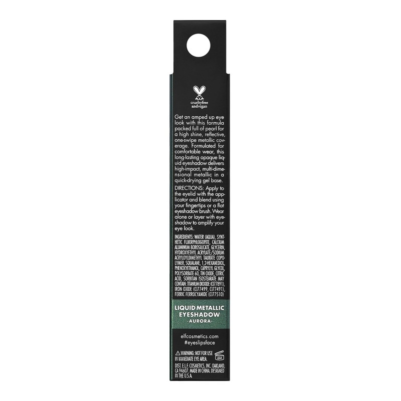 e.l.f. Liquid Metallic Eyeshadow, Quick-Drying, Long-Lasting, Gel-Based Formula For One-Swipe