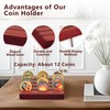 YRCKUDZKG Challenge Coin Display, Military Coin Holder Display with Solid