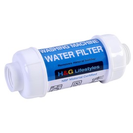 H&G Lifestyles Water Filter for Washing Machine,Water Softener Anti-Scale Water Filtration,with 3/4" GHT Garden Hose Filter, Prevent Scale Build-up,for Water Heater Swamp Cooler,1PACK