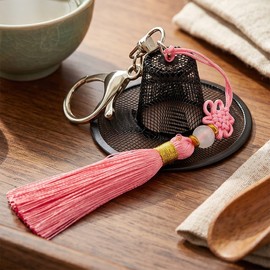 God Keyring Korean Souvenir Traditional Accessories Pink Pink Tassel Keychain Foreigner Gift Color Random Color Random / 갓 키링 한국기념품 전통소품 훈색 핑크 분홍색 태슬 열쇠고리 외국인선물 색상랜덤 색상 랜덤