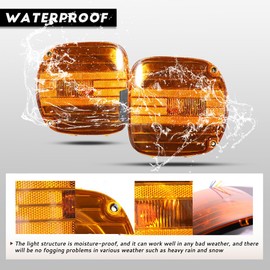 Easyinst Corner Signal Side Marker Light Compatible with Freightliner Century 2004-2015 Pair Set Corner Signal Side Marker Lamp DOT and SAE Approved