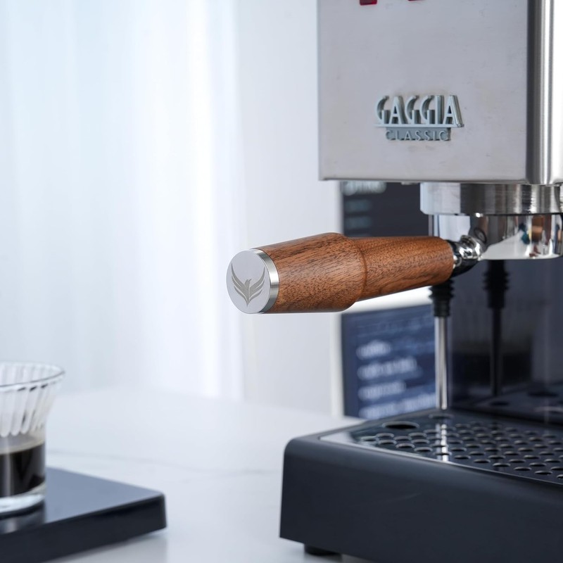 KNODOS 58mm Bottom Portafilter with Walnut Handle for Gaggia Classic,