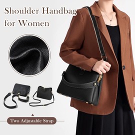 imeetu Crossbody Bags for Women Genuine Leather Shoulder Bag with Zipper Medium Size(Blue)