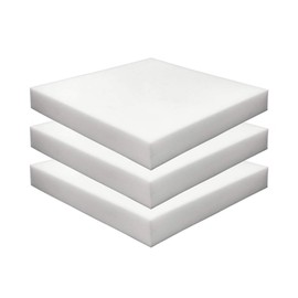 Foamma 3-Pack 2" x 16" x 16" High Density Upholstery Foam, Chair Cushion Square Foam for Dining Chairs, Wheelchair Seat Cushion Replacement
