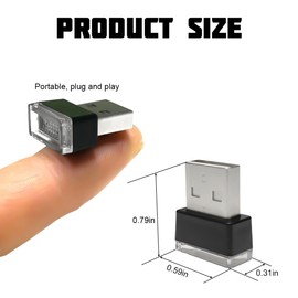 BESULEN Car Interior Atmosphere Lamp, Plug-in USB Interface LED Vehicle Ambient Lighting Kit, Portable Mini Automotive Night Light Decoration Accessories, Universal for SUV, Sedan, Truck (Yellow)