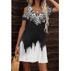 SAUKOLE Summer Dresses for Women Casual Button V Neck Boho