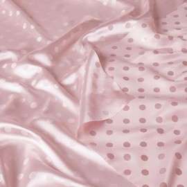 MaiMaiSuan - Tela jacquard de satén de 60 pulgadas de ancho, color rosa rubor, tela de satén suave y brillante, para costura, manualidades, disfraces, decoración, vestido de novia, 5 yardas