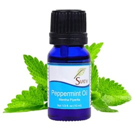 SVATV Ätherisches Pfefferminzöl, Aromatherapieöle in therapeutischer Qualität, Duftöl für Diffusor, Yoga, Massage und Heimwerker-Körperpflege, 10 ml