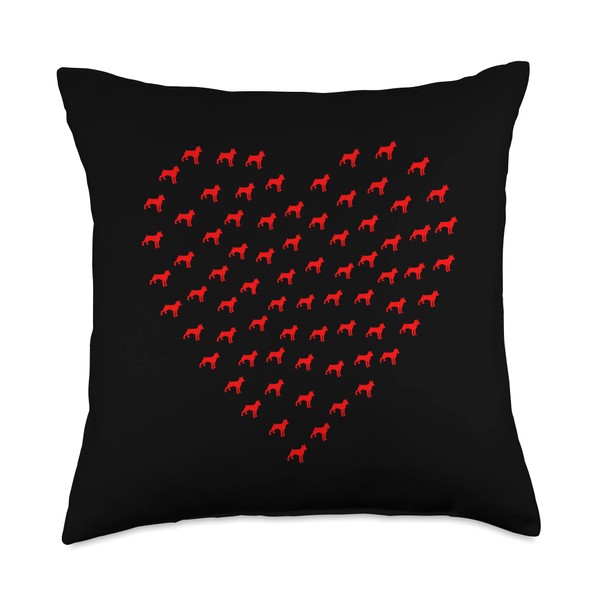 Boxer Owner Co. Red Boxer Valentines Day Dog Heart Throw