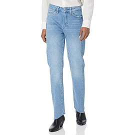 PAIGE Women's Cindy w/Seaming + Jagged Hem high Rise Straight Leg Ankle Length in wrennin Distressed, 27