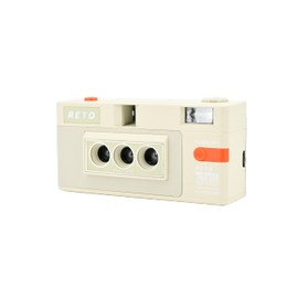RETO3D Film Camera (White Retro Spectrum Edition)