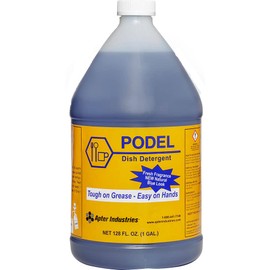 Apter Industries Podel Concentrated Dish Detergent - Highly Concentrated Detergent - Use Less and Clean More, 1 Gallon