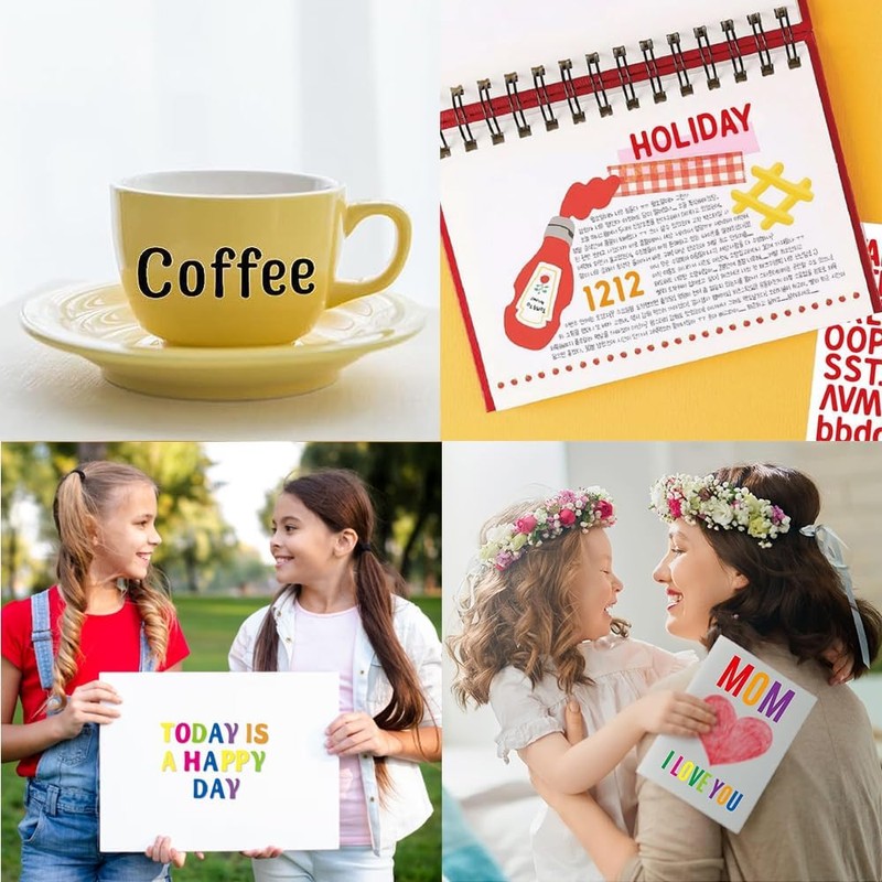 Samcos Alphabet Stickers Numbers Stickers Capital Letter Stickers Mailbox Number