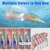 OROOTL Squid Jig Saltwater Fishing Lures, 5pcs Saltwater Glow Squid