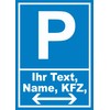 HB-Druck Parking Sign with Choice of Text Arrow Right and